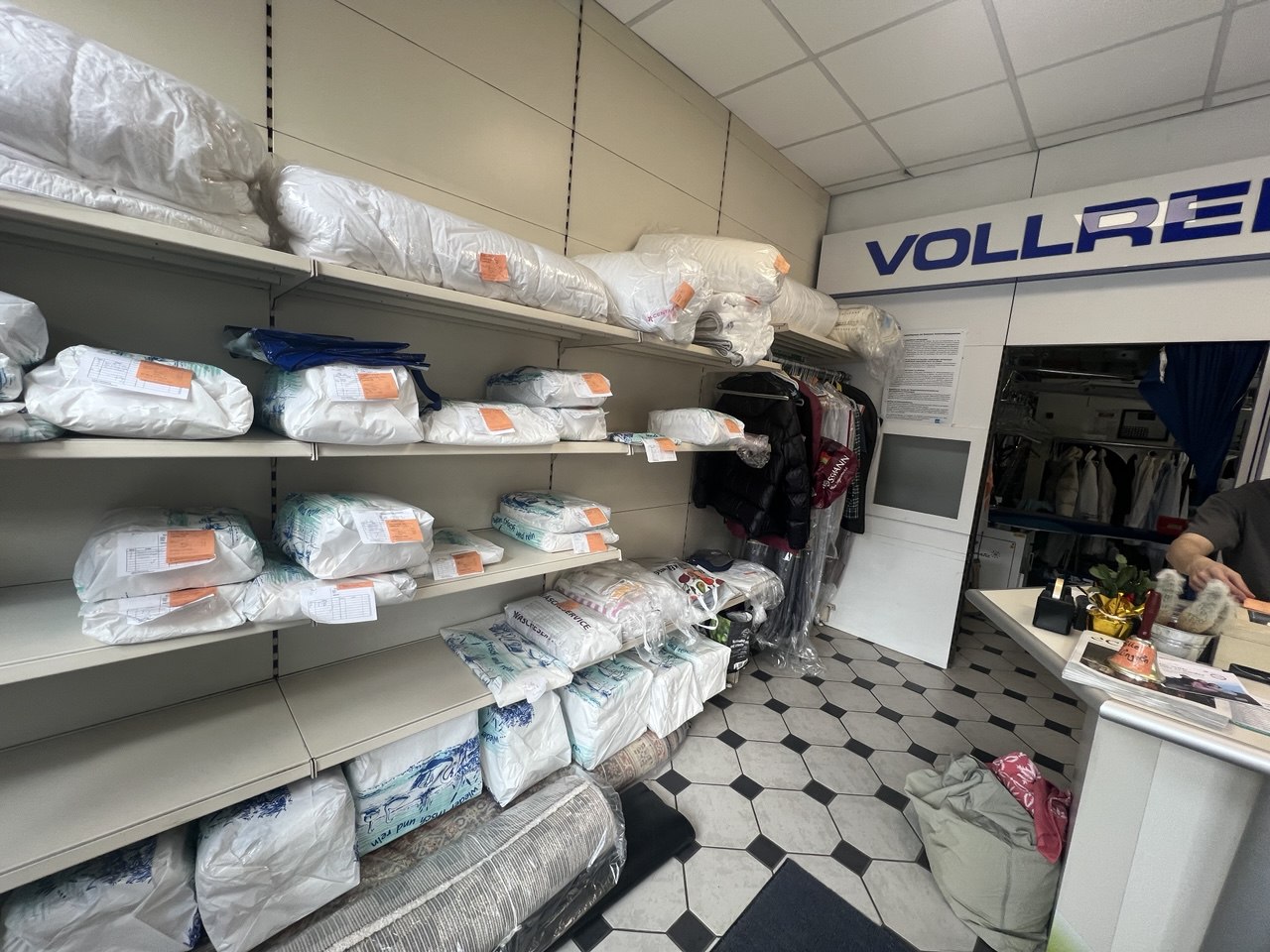 Gelagerte und verpackte Wäsche